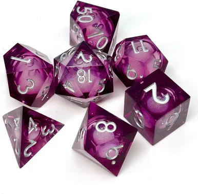 Vesper Souls Liquid Core Sharp-Edge TTRPG Dice Set