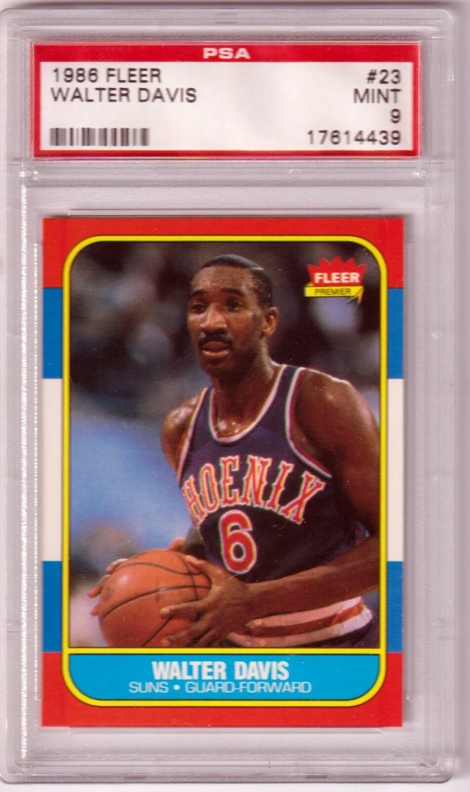 WALTER DAVIS 1986-87 Fleer #23 PSA 9 MINT - SUNS