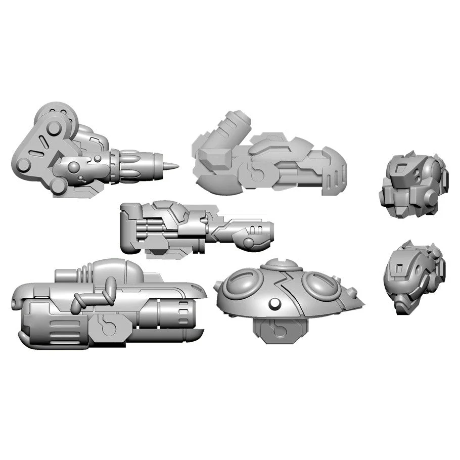Warcaster: Neo-Mechanika - Aeternus Continuum Weapon Pack: Scourge B (metal)