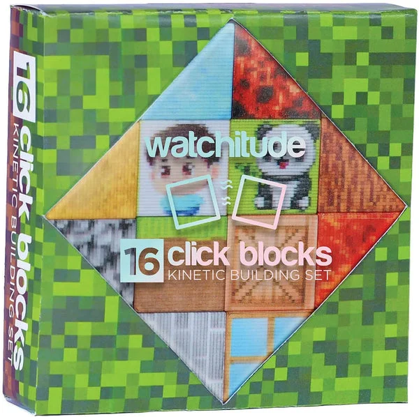 Watchitude Click Blocks 16-Piece Magnetic Building Set - STEM Toy for Kids