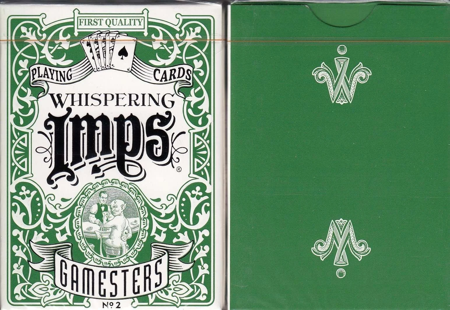 Whispering Imps Gamesters Exclusive Green Playing Cards EPCC