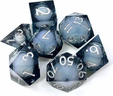 Winter Souls Liquid Core Sharp-Edge TTRPG Dice Set