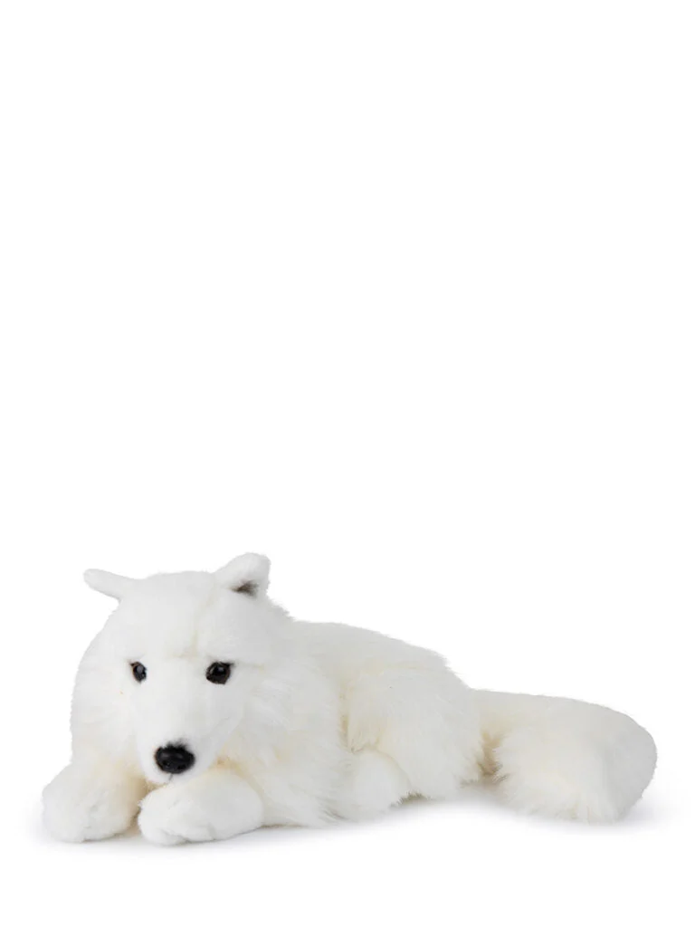 WWF Artic fox lying Teddy bear