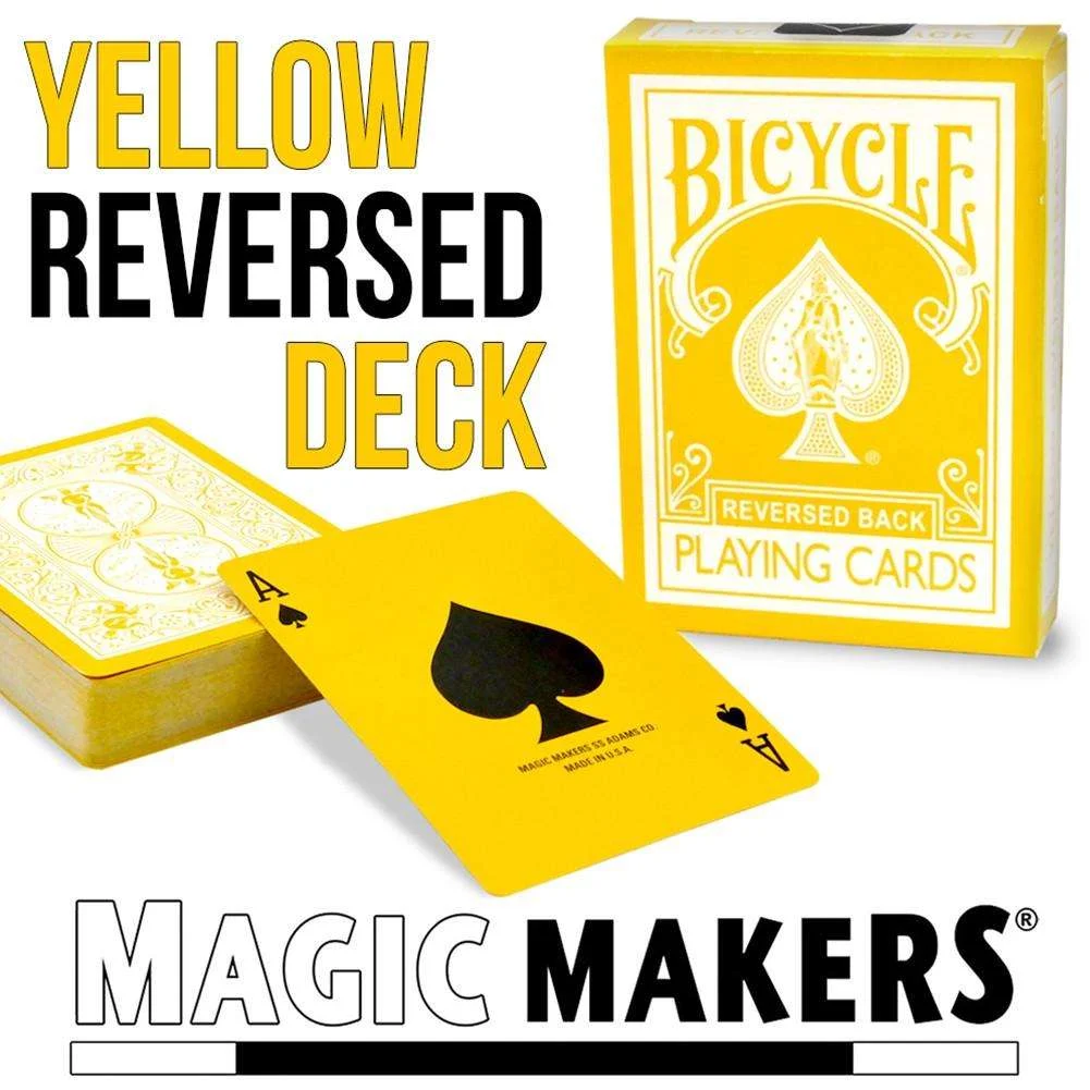 Yellow Reversed Back Bicycle Playing Cards Deck