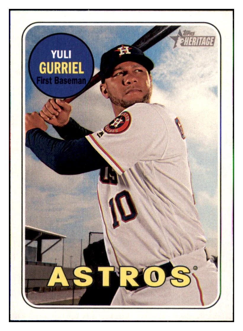 Yuli Gurriel Houston Astros 2018 Topps Heritage Baseball Trading CardTMH1A_1a